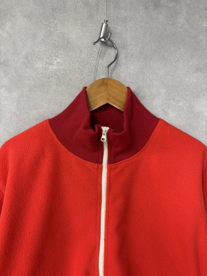 画像2: NATURAL LAUNDRY   フリーススタンドジップカーディガン  350;レッド系 サイズ2 (2)