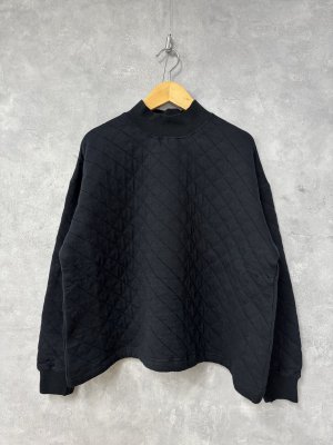 画像1: NATURAL LAUNDRY 　 キルトリブモックプルオーバー　　990:ブラック　　サイズ2 (1)