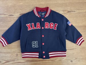 画像1: XLARGE KIDS　サガラOGダンボールニットスタジャン 　51；ブルー (1)