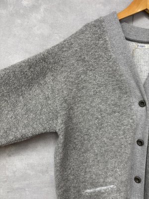 画像4: 2025AW セビアンフェ  ウールミックスカーディガン 20:gray サイズ:1 (4)