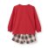 画像6: X-girl Stages  フロッキーBOXロゴ長袖Tシャツ&スカショーパンセット　　10；アカ (6)
