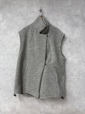画像1: 2025AW　セビアンフェ　　ウールミックスベスト　　20:gray サイズ:1 (1)