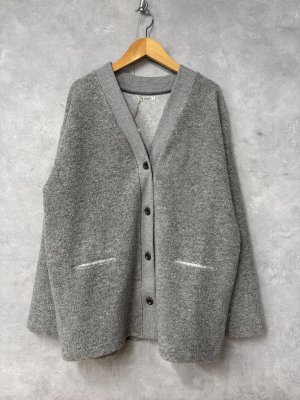 画像1: 2025AW　セビアンフェ　　ウールミックスカーディガン　20:gray サイズ:1 (1)