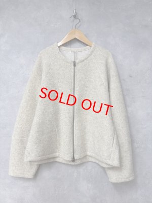 画像1: 2025AW　セビアンフェ　　ウールミックスジップカーディガン　　40；IVORY　　 サイズ:1 (1)