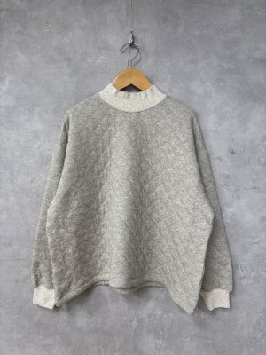 画像1: NATURAL LAUNDRY 　 キルトリブモックプルオーバー　　910；杢グレー　　サイズ2 (1)