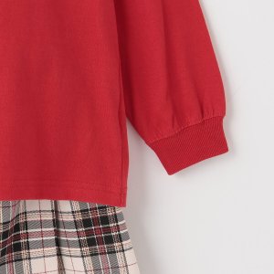 画像5: X-girl Stages  フロッキーBOXロゴ長袖Tシャツ&スカショーパンセット  10;アカ (5)