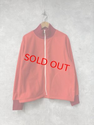 画像1: NATURAL LAUNDRY 　 フリーススタンドジップカーディガン　　350；レッド系　サイズ2 (1)