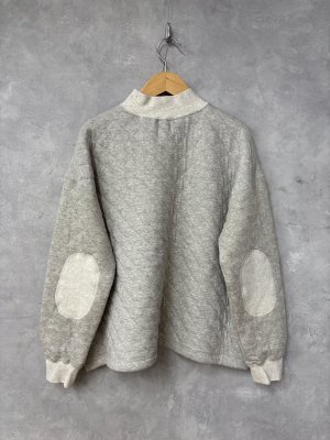 画像3: NATURAL LAUNDRY   キルトリブモックプルオーバー  910;杢グレー  サイズ2 (3)