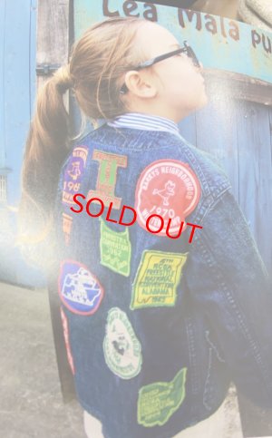 画像1: 2025秋冬  GTH    ワッペンデニムジャケット  4:紺   サイズ:125 (1)