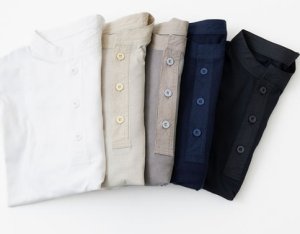 画像10: Veritecoeur       テンジクヘンリーネックTEE　　サイズ；FREE (10)