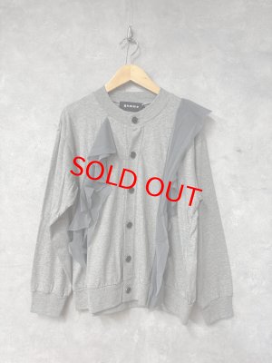 画像1: gomme　　フリルカーディガン　1；グレー　サイズ；M (1)