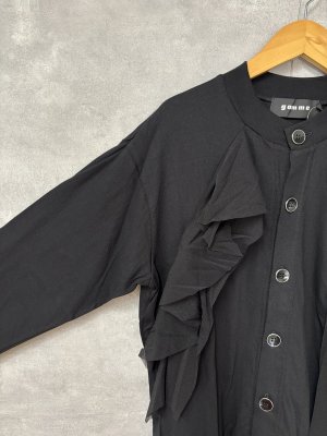 画像2: gomme　　フリルカーディガン　4；ブラック　サイズ；M (2)