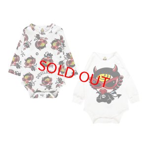 画像1: MY FIRST HYSTERIC　DEVILKIN 長袖ロンパース セット　　　04；ホワイト系 (1)