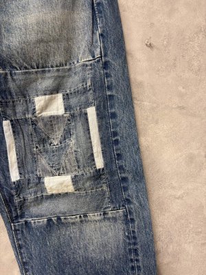 画像2: 2025秋冬　MARET(マレ)  セルビッチデニムキルトリメイク5Pパンツ    14;ブルー (2)