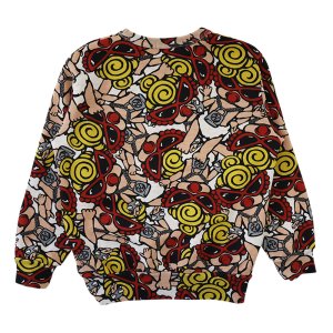 画像2: Hystericmini　MINI DOLL総柄 裏毛トレーナー　　19；グレー系 (2)