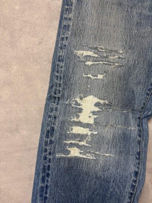 画像3: 2025秋冬　MARET(マレ)  セルビッチデニムキルトリメイク5Pパンツ    14;ブルー (3)