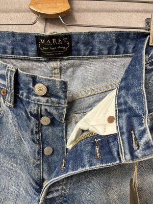 画像4: 2025秋冬　MARET(マレ)  セルビッチデニムキルトリメイク5Pパンツ    14;ブルー (4)