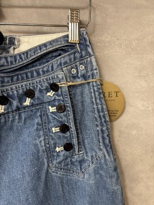 画像2: 2025秋冬　MARET(マレ)  　ライトオンスデニムセーラーフレアパンツ　　14；ブルー (2)