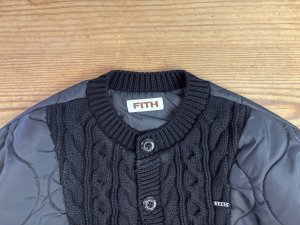 画像2: 2025秋冬　FITH   ニットメキルティングブルゾン　　2:黒 (2)