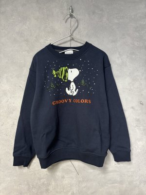 画像1: 2025秋冬　GC　  ウラケ SNOW SNOOPY スウェット　　4；紺　サイズ；125 (1)