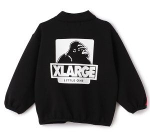 画像3: XLARGE KIDS　ビッグロゴダンボールニットジップトレーナー　　80；黒 (3)