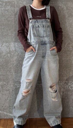 画像5: Lovetoxic  【【ベーシック】デニムオーバーオール 　　53；サックス (5)