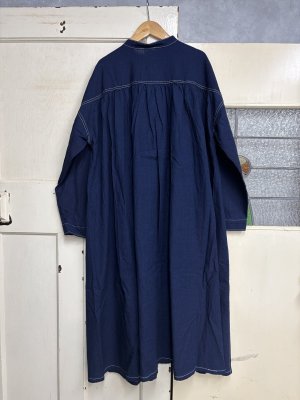画像5: Clip tab　IDCシャンブレーワイドワンピース　090；ネイビー　サイズ；2 (5)