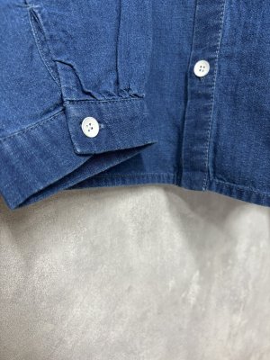 画像4: Clip tab　IDCシャンブレーフリルシャツ　080；ブルー　サイズ；2 (4)