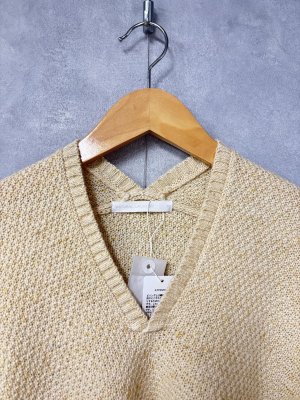 画像3: NATURAL LAUNDRY 　 ネップVネックワイドプルオーバー　130；生成　　サイズ2 (3)