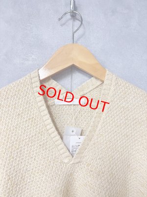 画像3: NATURAL LAUNDRY 　 ネップVネックワイドプルオーバー　130；生成　　サイズ2 (3)