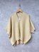 画像1: NATURAL LAUNDRY 　 ネップVネックワイドプルオーバー　130；生成　　サイズ2 (1)