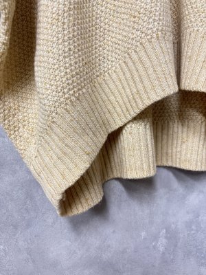 画像2: NATURAL LAUNDRY 　 ネップVネックワイドプルオーバー　130；生成　　サイズ2 (2)