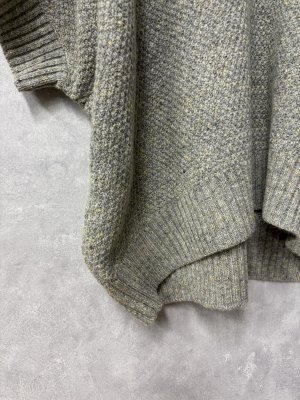 画像2: NATURAL LAUNDRY 　 ネップVネックワイドプルオーバー　950；グレー　　サイズ2 (2)