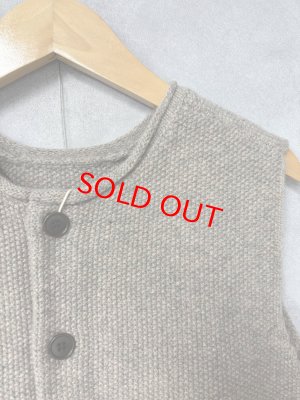 画像2: NATURAL LAUNDRY 　 2/16メリノ2wayベスト　　610；ベージュ　　サイズ2 (2)
