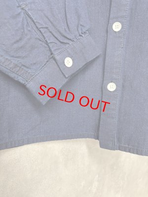 画像3: Clip tab　IDCシャンブレーフリルシャツ　090；ネイビー　サイズ；2 (3)