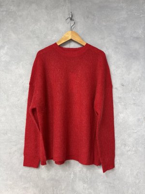 画像1: YARRA 　　モヘアブレンドニットプルオーバー　　40；レッド　　FREE (1)