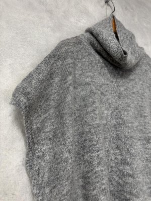 画像2: YARRA 　モヘアブレンドタートルニットベスト　80；グレー　FREE (2)