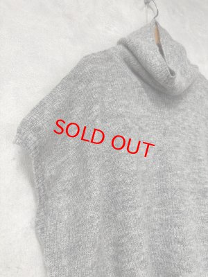 画像2: YARRA 　モヘアブレンドタートルニットベスト　80；グレー　FREE (2)