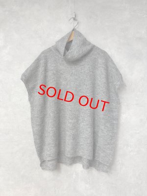 画像1: YARRA 　モヘアブレンドタートルニットベスト　80；グレー　FREE (1)