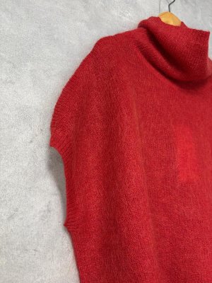 画像2: YARRA 　モヘアブレンドタートルニットベスト　40；レッド　FREE (2)
