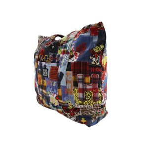 画像4: MY FIRST HYSTERIC　カツラギ MESSY PATCHWORK総柄 トートバッグ　49:インディゴ (4)