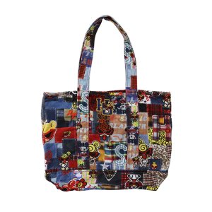 画像2: MY FIRST HYSTERIC　カツラギ MESSY PATCHWORK総柄 トートバッグ　49:インディゴ (2)