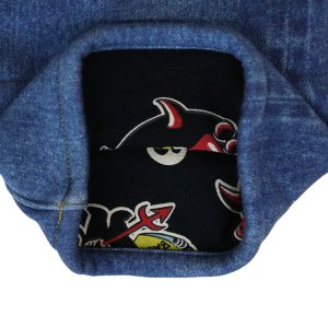 画像4: MY FIRST HYSTERIC　DEVILKIN ボンバー裏毛 Like a denim Viscotex 10分丈パンツ　　45:インディゴ　　サイズ:100 (4)