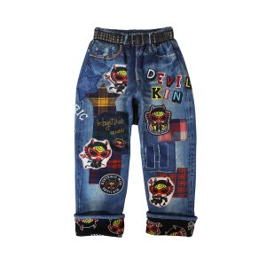 画像5: MY FIRST HYSTERIC　DEVILKIN ボンバー裏毛 Like a denim Viscotex 10分丈パンツ　　45:インディゴ　　サイズ:100 (5)