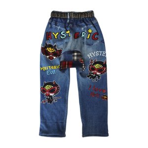 画像2: MY FIRST HYSTERIC　DEVILKIN ボンバー裏毛 Like a denim Viscotex 10分丈パンツ　　45:インディゴ　　サイズ:100 (2)