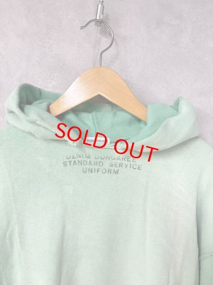 画像2: 2025秋冬　DENIMDUNGAREE　　ビンテージウラケ シンプル パーカー　28；ライトグリーン (2)