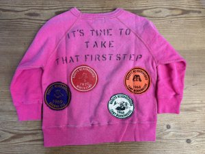 画像4: 2025秋冬　DENIMDUNGAREE　　ビンテージウラケ ワッペン スウェット　　6；ピンク (4)