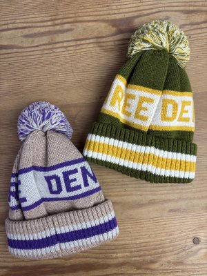 画像2: 2025秋冬　DENIMDUNGAREE　　ロゴイリ ニットCAP　　 (2)