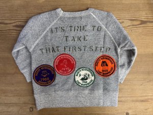 画像4: 2025秋冬　DENIMDUNGAREE　　ビンテージウラケ ワッペン スウェット　　3；グレー (4)