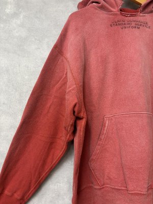 画像3: 2025秋冬　DENIMDUNGAREE　　ビンテージウラケ シンプル パーカー　55；濃赤 (3)